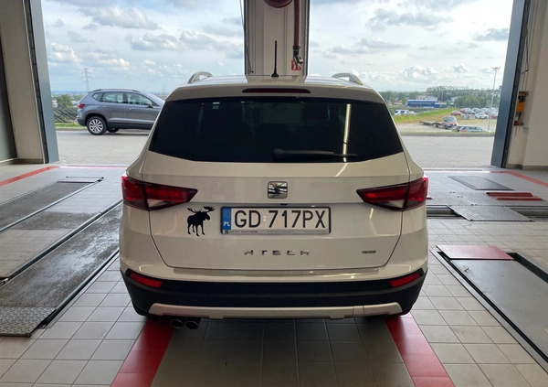 Seat Ateca cena 99999 przebieg: 82428, rok produkcji 2017 z Gdańsk małe 781